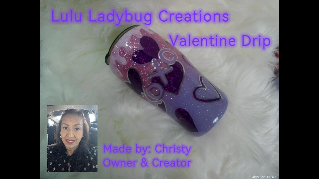 Valentine Heart Drip Tumbler Tutorial