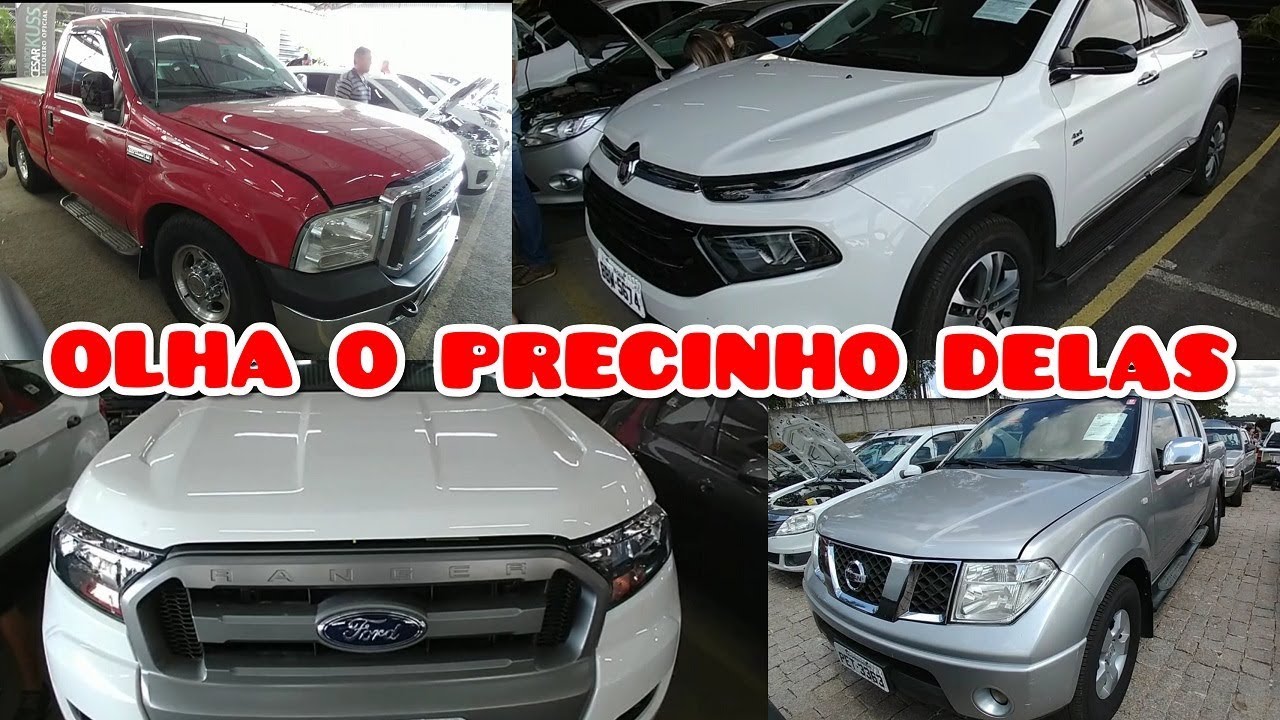 LEILÃO com RANGER, FORD F250, FIAT TORO, NISSAN FRONTIE, L200