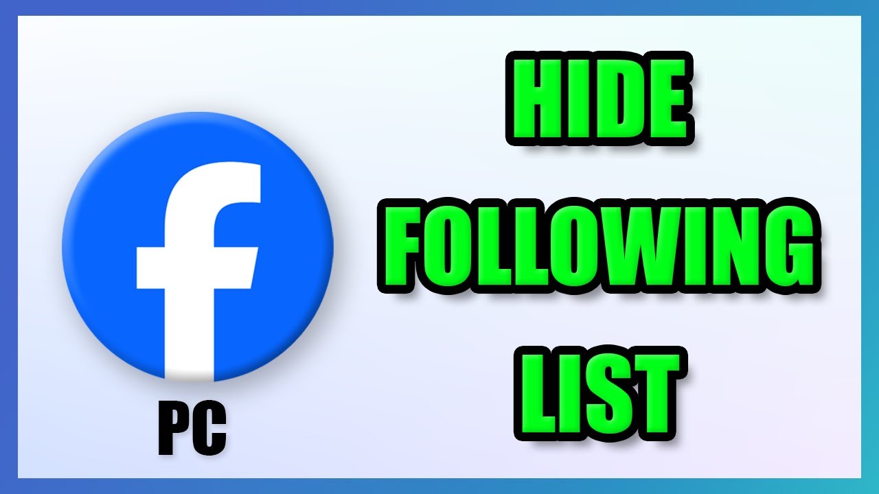 How to Hide my Following List in Facebook | PC Laptop | 2025