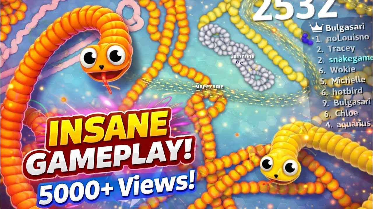 Amazing 😍 My snake io gameplay unlimited coins 😲😲 snake Game video 🐍 full video gaming #gaming 