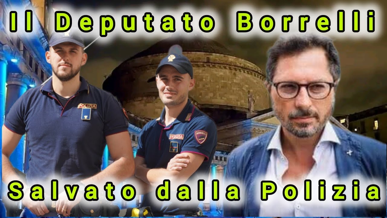 francesco Emilio Borrelli salvato dalla Polizia 👮