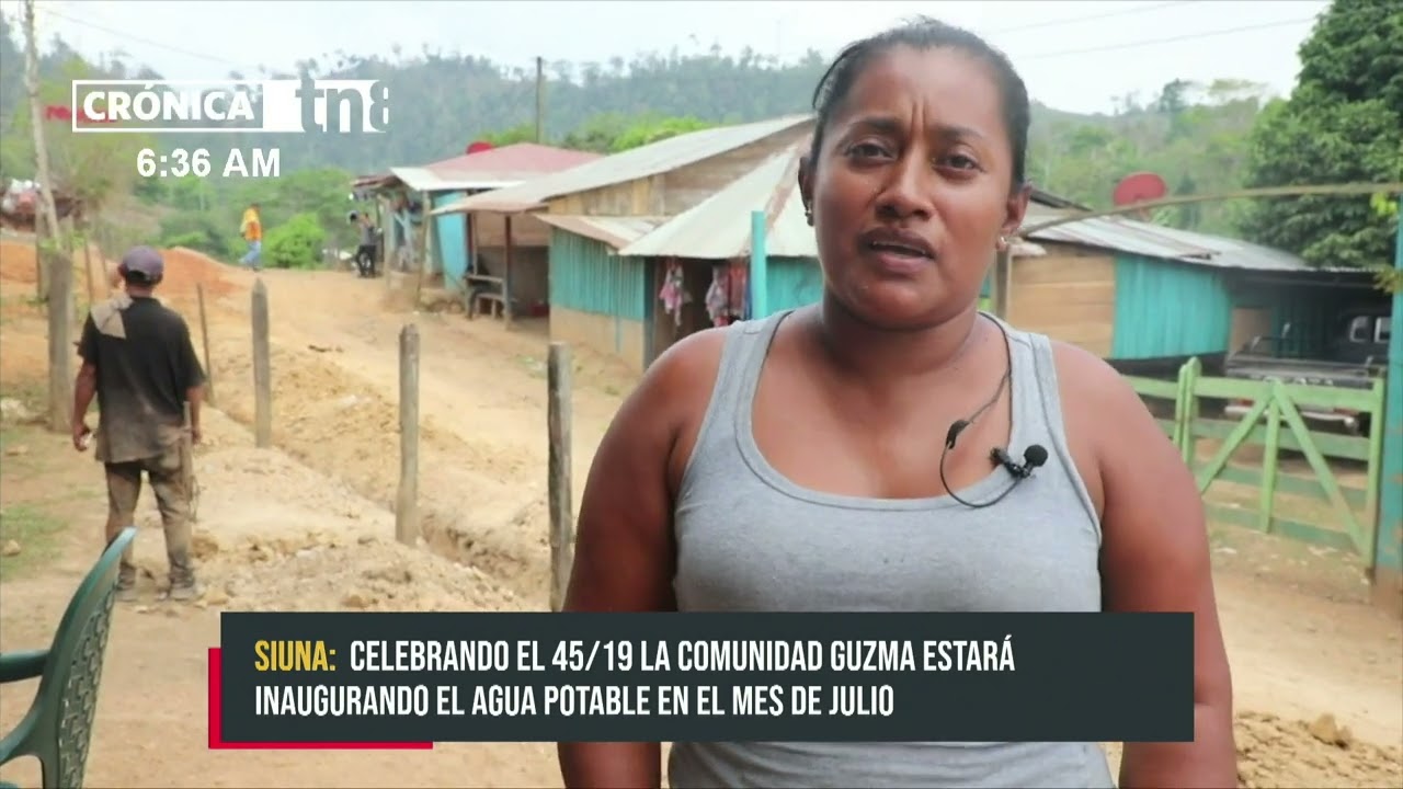 Agua potable para la comunidad Guzma! Celebración en Siuna