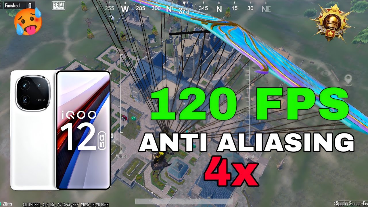 iQOO 12 BGMI 120 FPS 🔥 Ultra Smooth + 4x Anti Aliasing | Real Performance Test!