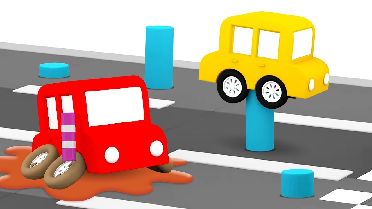 Мультики для детей - 4 машинки и эстафета! Все серии подряд