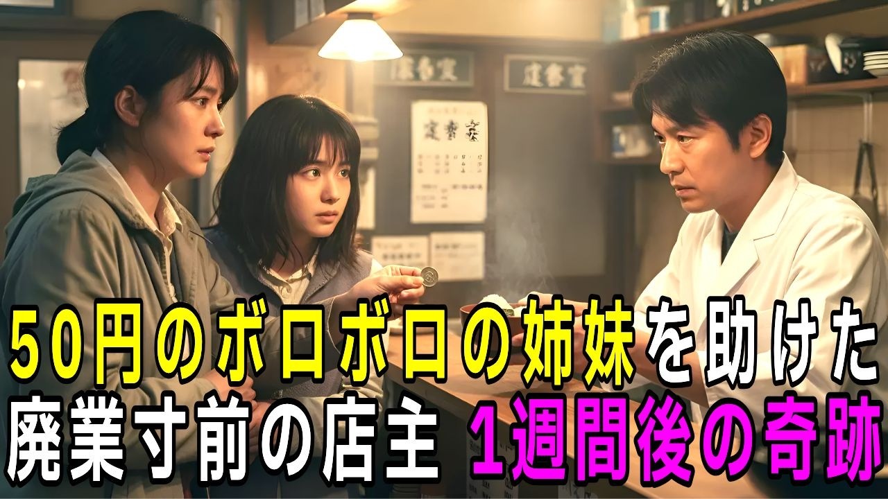 廃業寸前の定食屋に現れたボロボロの姉妹、1週間後に黒塗りの高級車が並び店主が絶句する結果【感動する話】