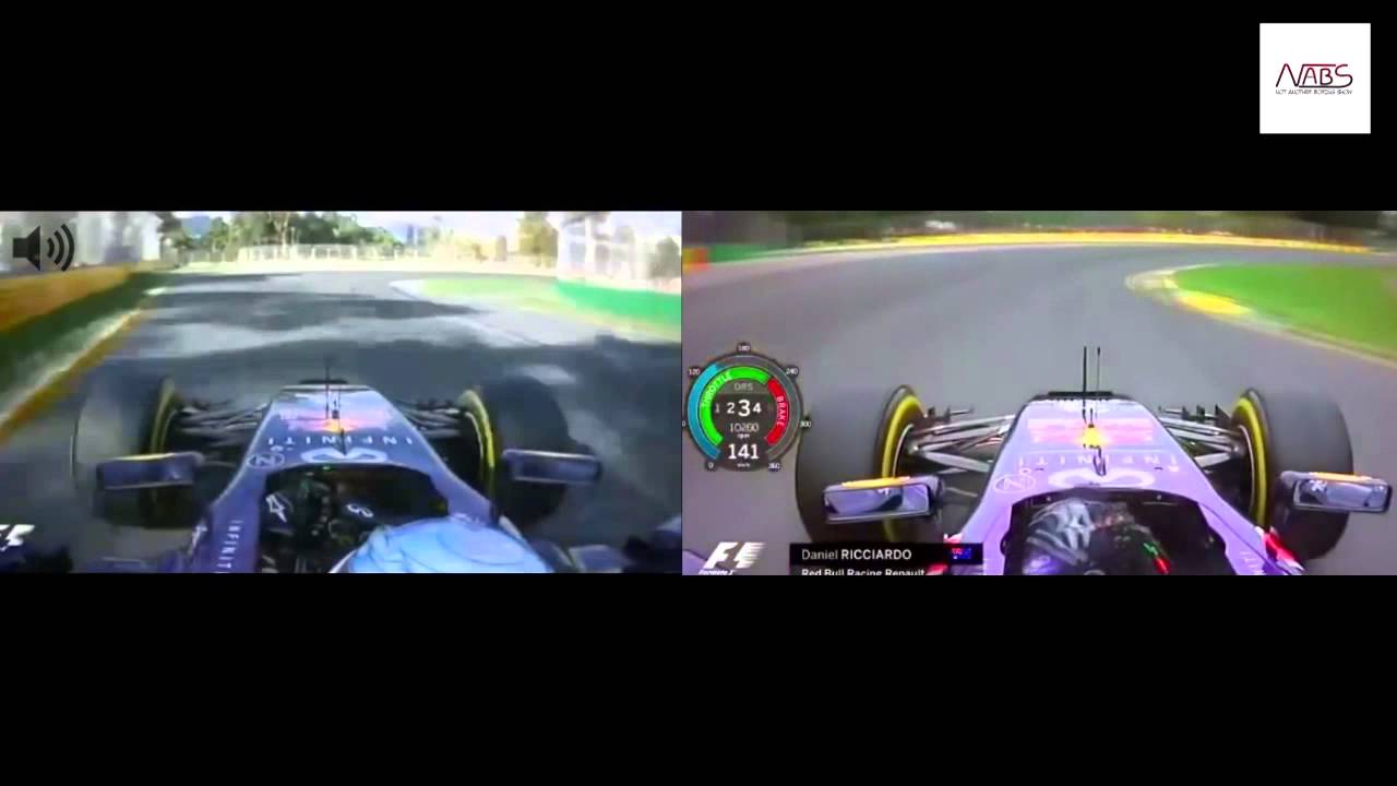 F1 2015 Red Bull RB10 vs RB11 Vettel vs Ricciardo Onboard Lap Australia Melbourne