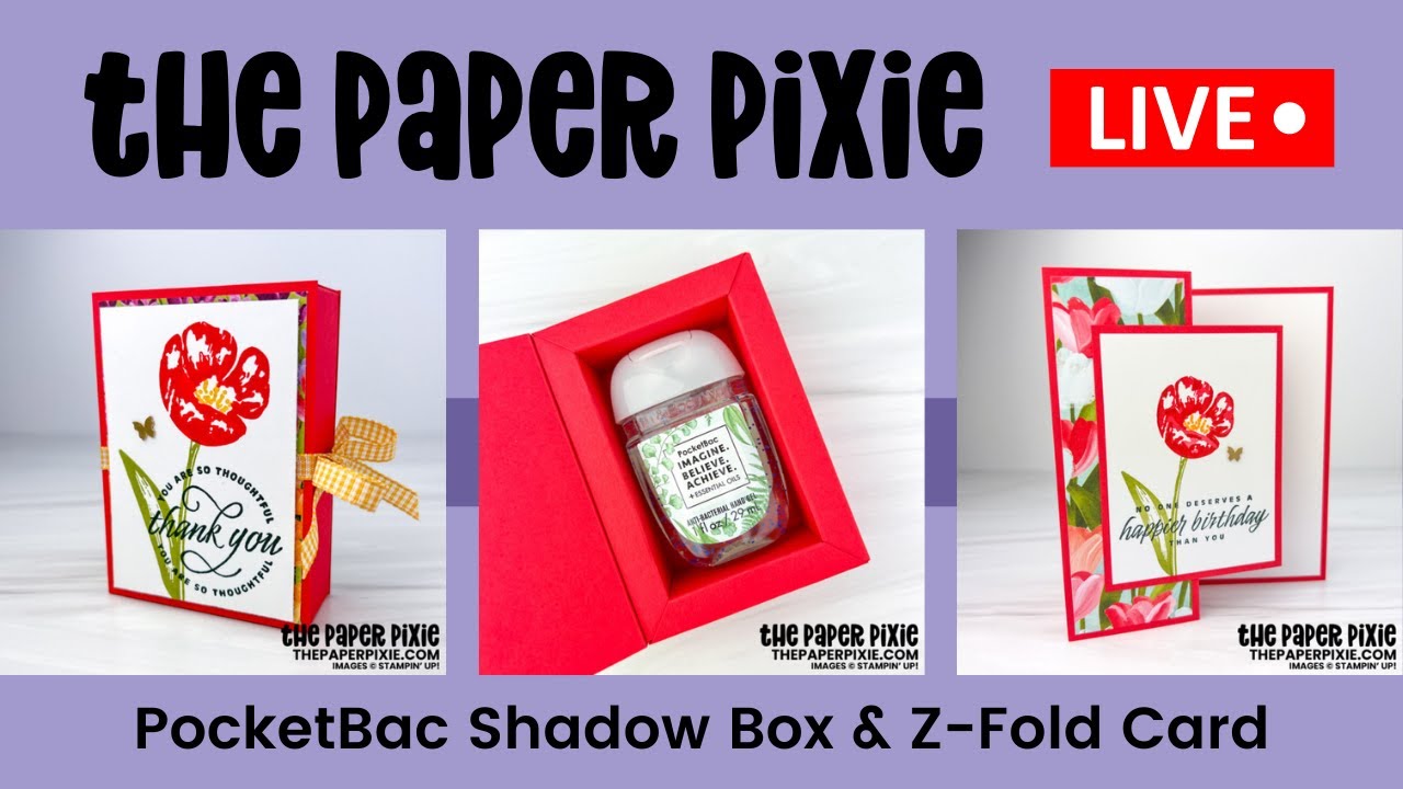 🔴 LIVE! with The Paper Pixie - Z-Fold Card and Shadow Box - Episode 228