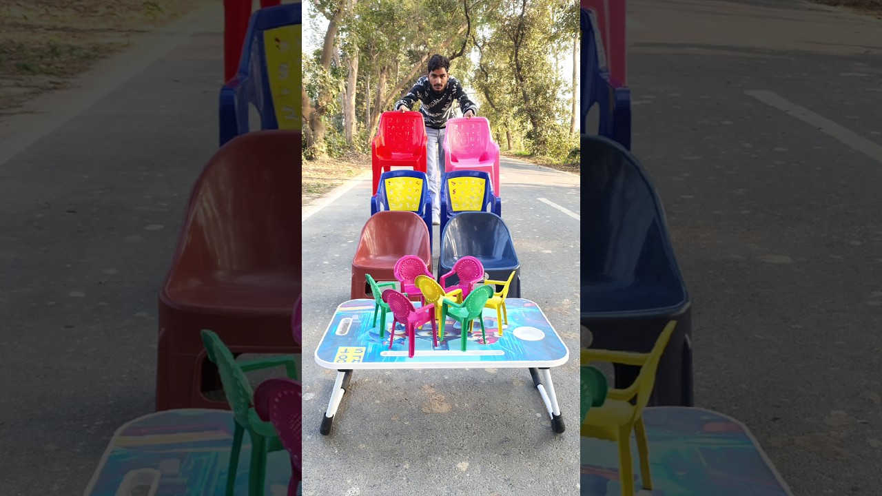 Small 6 Chairs and 1 Table | playground Rectangle Table Chairs Set 🪑 Unboxing 😍