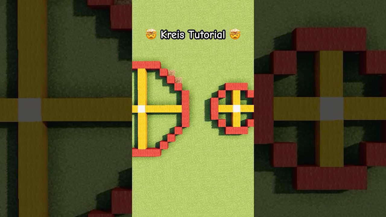 Perfekter Kreis in Minecraft 🤯 #minecraft #minecrafttutorial