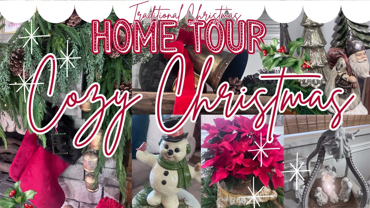 COZY TRADITIONAL 🎅🏼🎄CHRISTMAS HOME TOUR 2024 || TWOPAGES CURTAINS #twopageshome