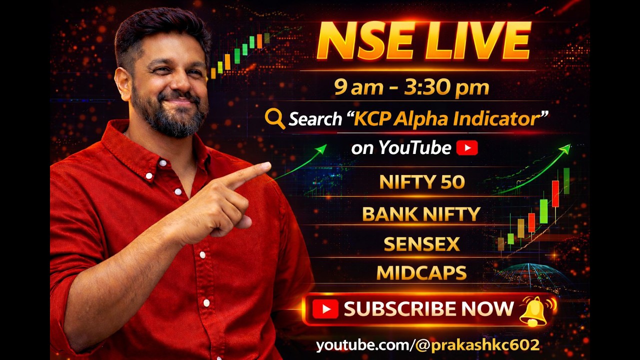 🔴 LIVE NSE Trading Today 🚨 Nifty | Bank Nifty | Finnifty | Midcap Nifty | KCP Alpha Indicator
