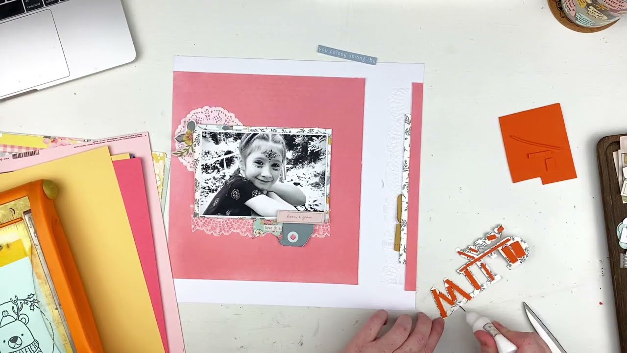 Scrapbook Process Video #70 - You Belong Among the Wild Flowers - Color Rush Studio