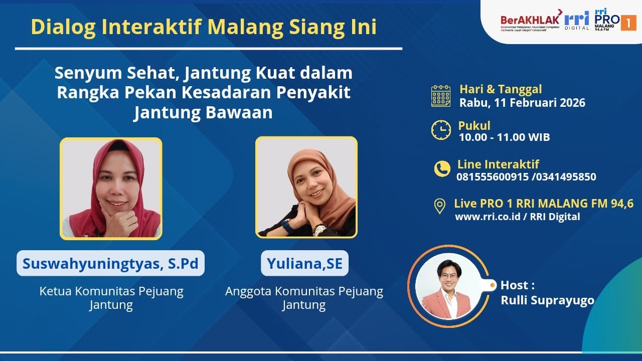 Malang Siang Ini - Senyum Sehat, Jantung Kuat dalam Rangka Peran Kesadaran Penyakit Jantung Bawaan