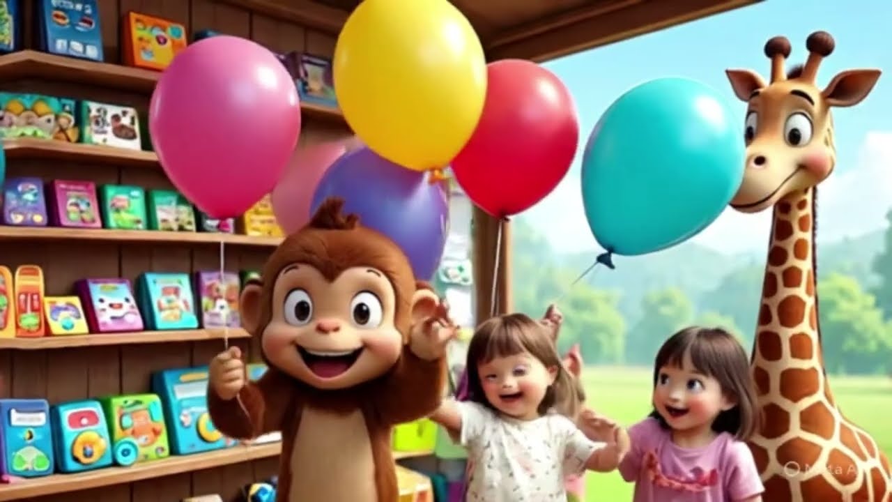 The Monkey Opened a Shop 🐵 | Nursery Rhyme for Kids | English Cartoon Song UK