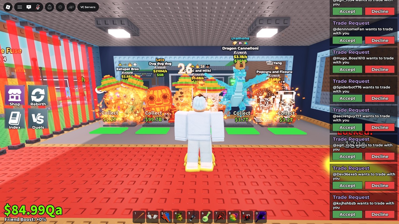 trading and dueling sab brainrots live on roblox!