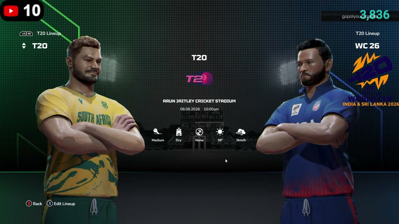 SOUTH AFRICA  vs  UAE  T20 Live Match 🔥 World Cup 2026 | GOPAL TGM  PC Gameplay | SA vs UAE