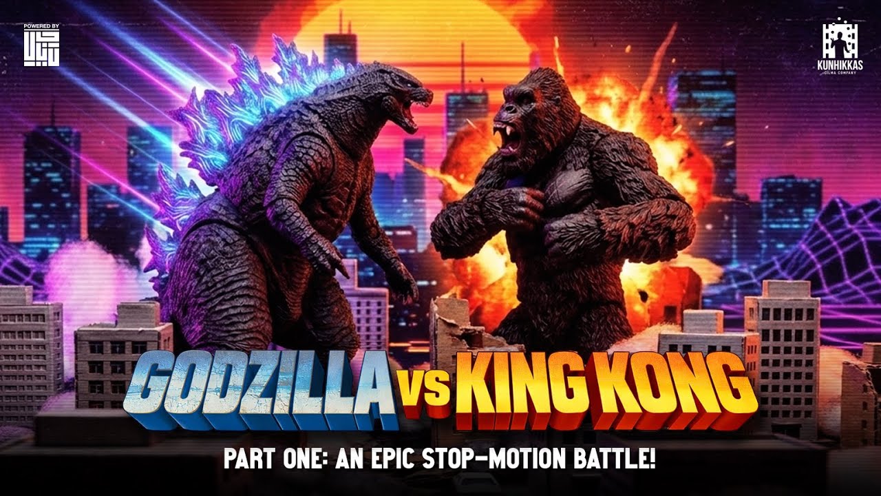Godzilla x Kong | An Epic Stop-Motion Battle | KUNHIKKAS