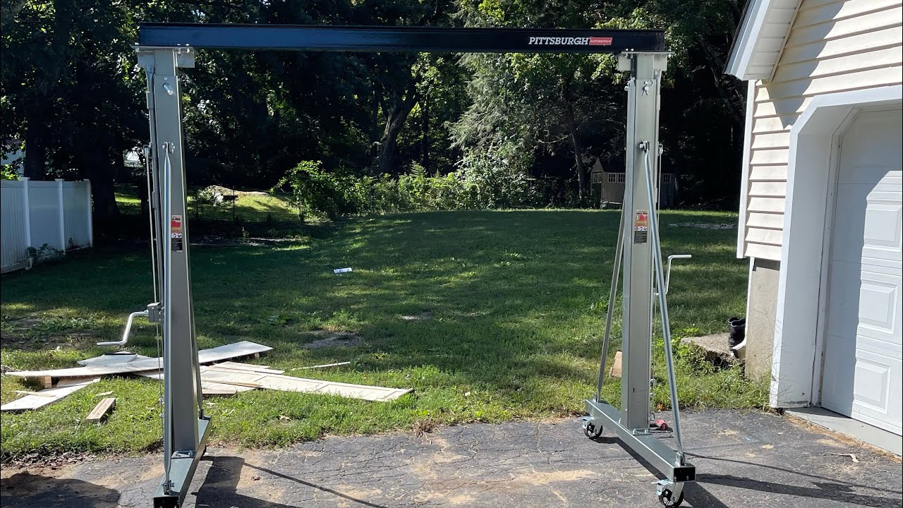 HARBOR FREIGHT TOOL HAUL/ 1 TON GANTRY BUILD
