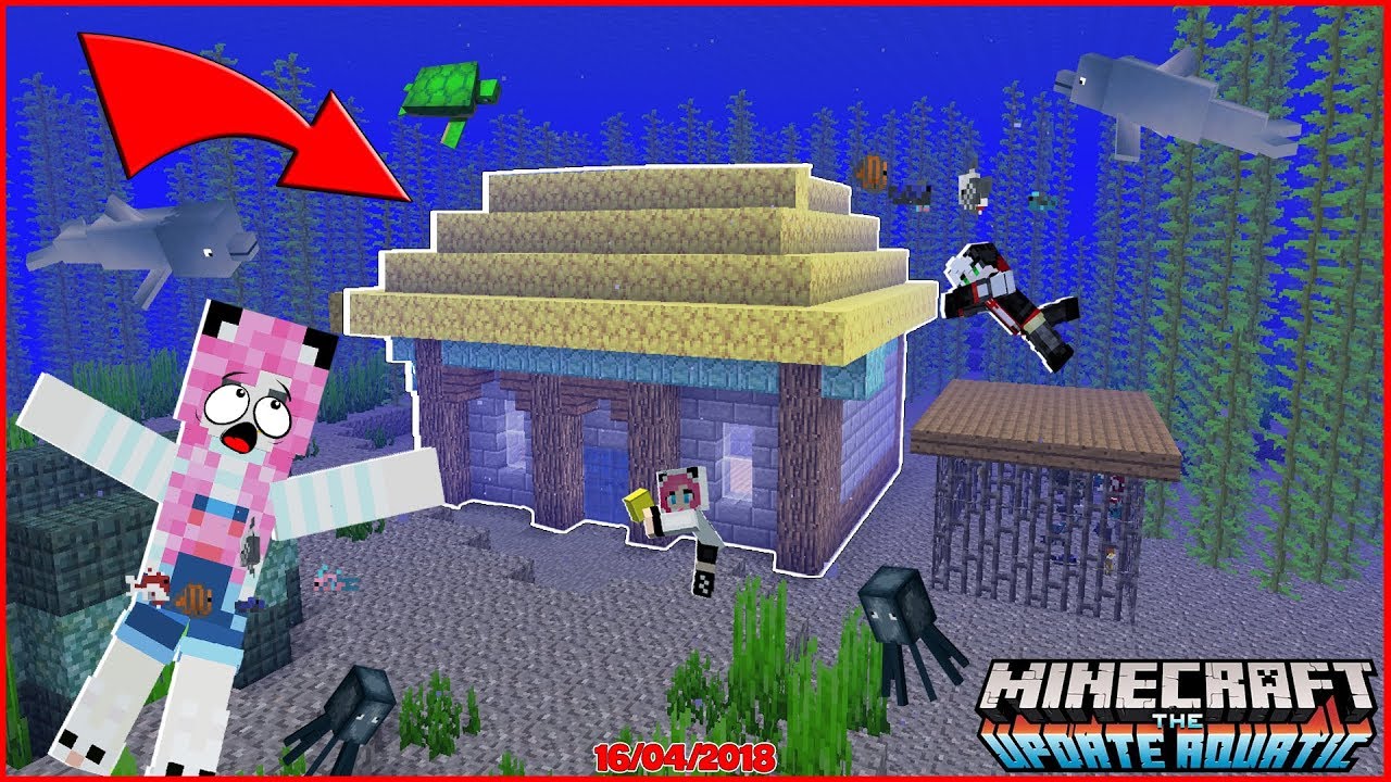 THỬ THÁCH SINH TỒN DƯỚI ĐÁY BIỂN MINECRAFT*MỀU REDHOOD VÀ CHỊ PANDA LÀM THỬ THÁCH SỐNG 24H DƯỚI BIỂN