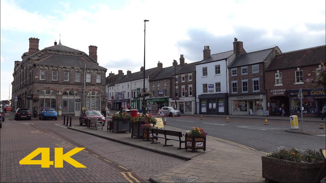 Northallerton Walk: Town Centre【4K】
