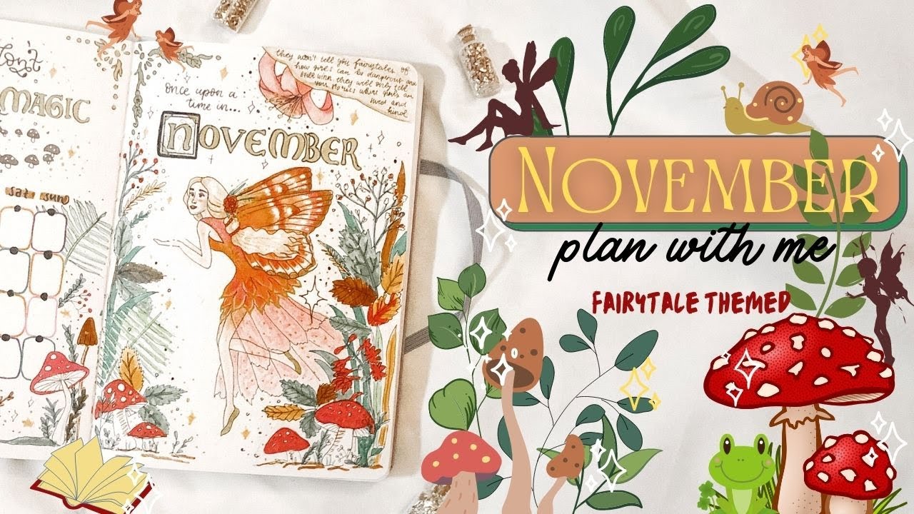 november plan with me 🧚 | fairytale themed ✨| 2021 Bullet Journal Setup