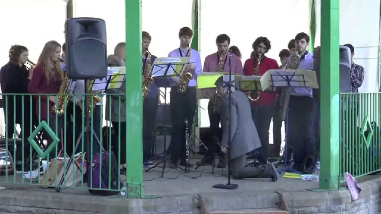 Jazz Festival Marsden Sun 12 Oct 14 12 Bandstand in the Park - Manchester University Jazz Orchestra