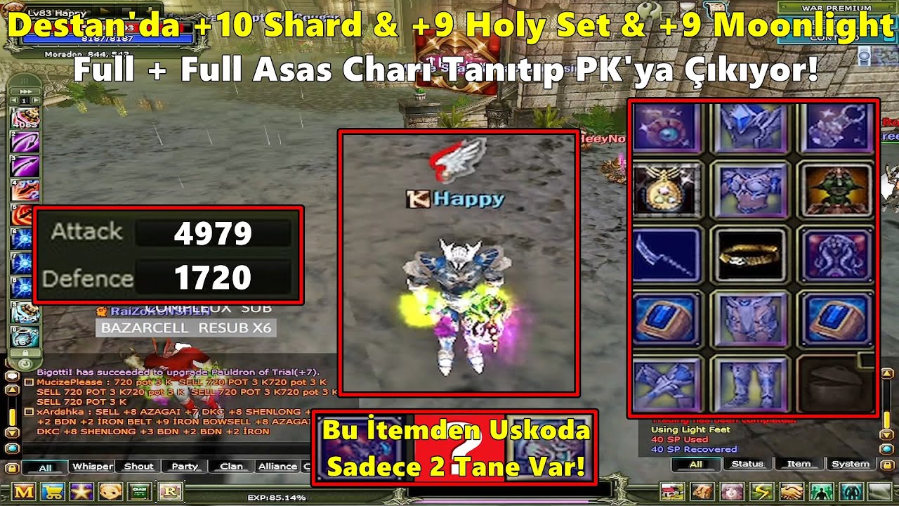 DostWeDusmaN - Destan'da +10 Shard & +9 Holy Setli Full + Full Asas Charla PK Atıyor! Knight Online