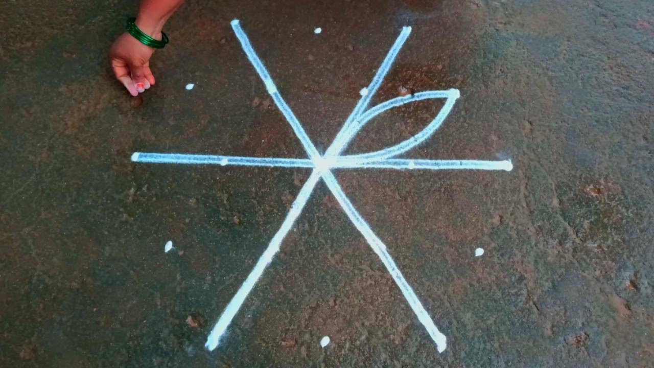 Maatu Pongal easy flowers kolam| 5*3 sankaranti muggulu|Thaipongal kolam|Thai1 kolam|Super rangoli