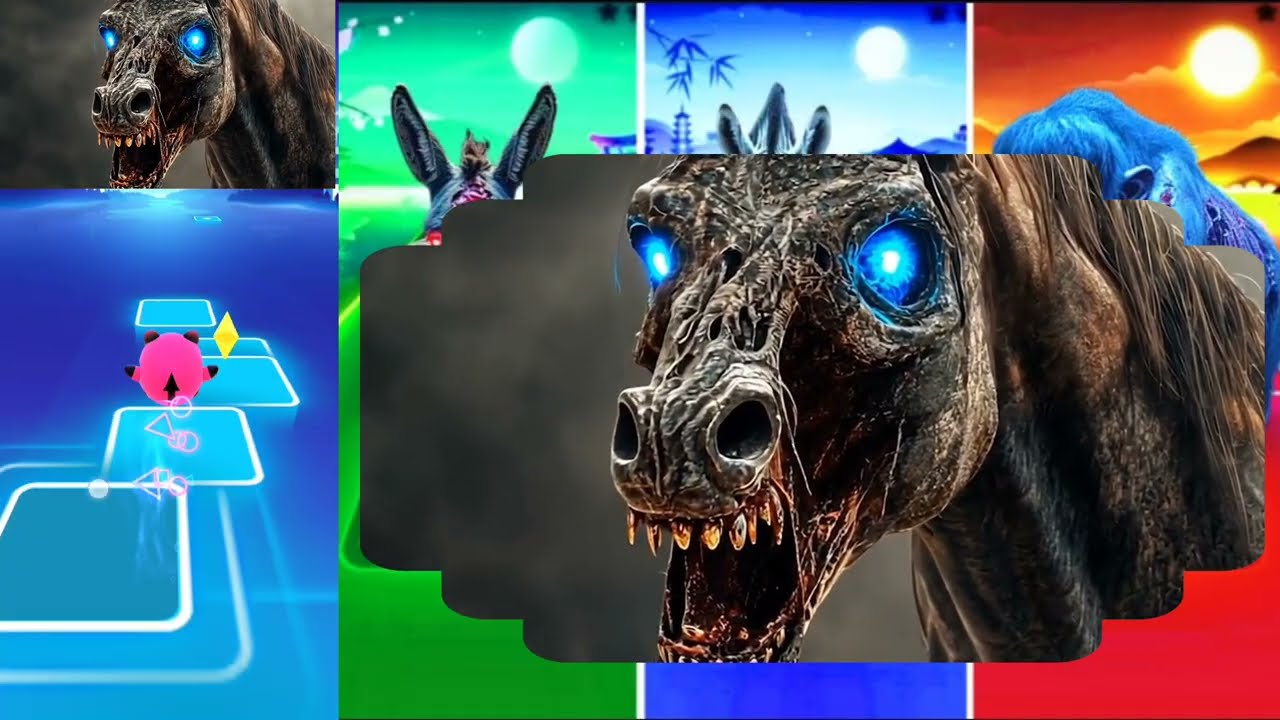 Zombie Horse🐎🆚Zombie Donkey🫏🆚Zombie Zebra🦓🆚Zombie Mammoth🦣| Tiles Hop Animal #tileshop #gaming