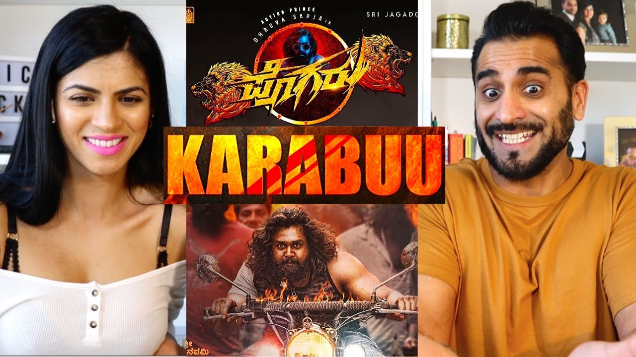 KARABUU VIDEO SONG REACTION & REVIEW! | POGARU | *KANNADA* | Dhruva Sarja | Rashmika Mandanna