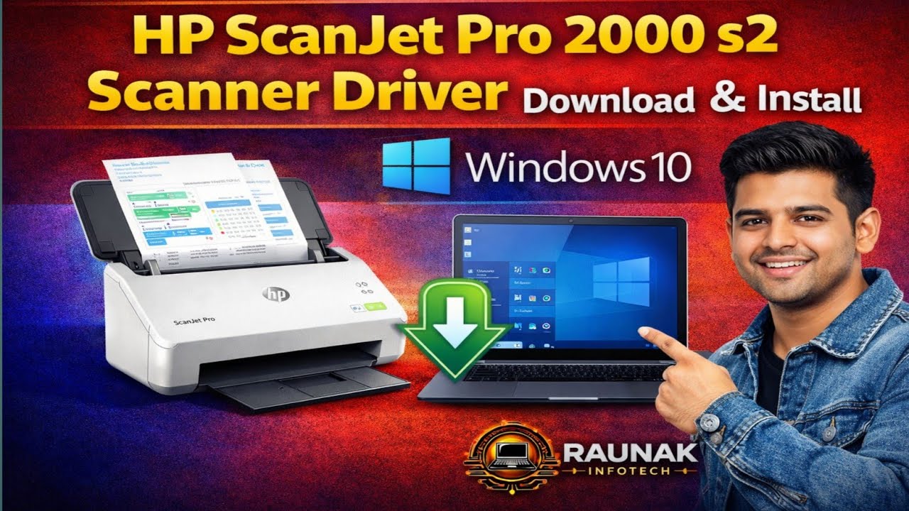 HP ScanJet Pro 2000 s2 Scanner Driver Download & Install करना सीखे| Hp Scanner Driver Download & Ins