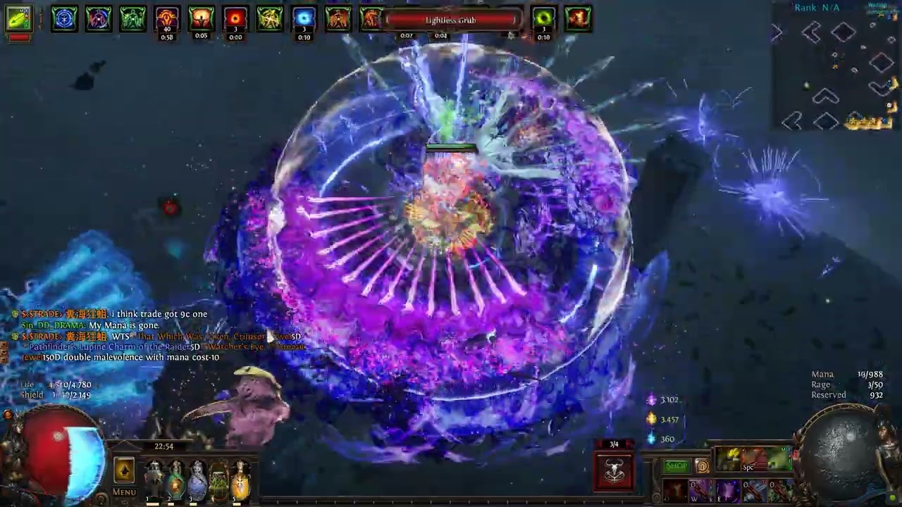 Poe 3.23 Hc Affliction league MF 58%IQ 402%IR T7 Cemetery farm Caustic arrow  manaforged By goratha