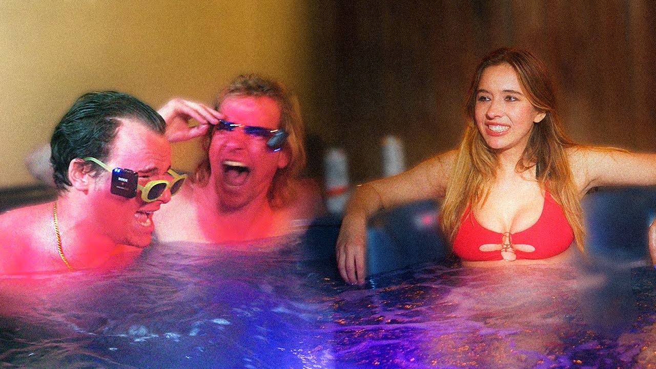POV you're in South Florida in a motel hot tub