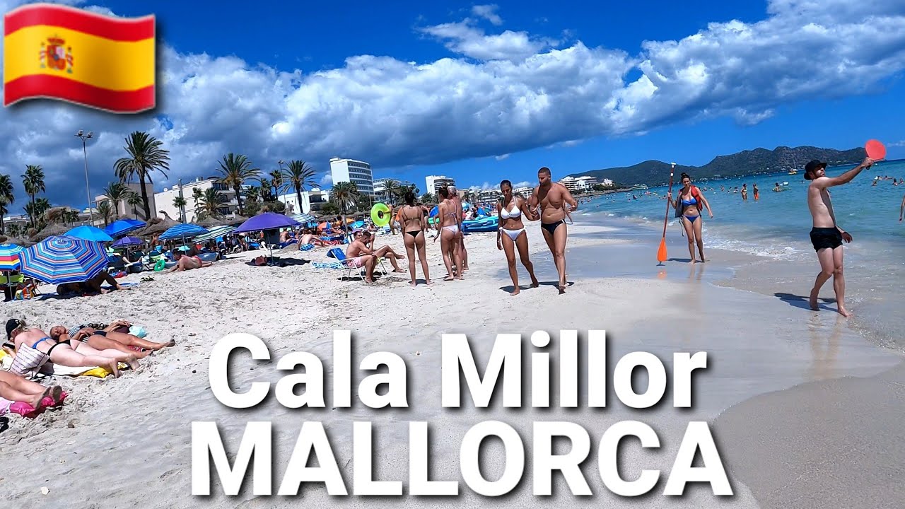 🇪🇸 Побережье мечты прекрасного острова Майорка 🏝 ИСПАНИЯ | Кала Миллор | Пляжная прогулка 4K