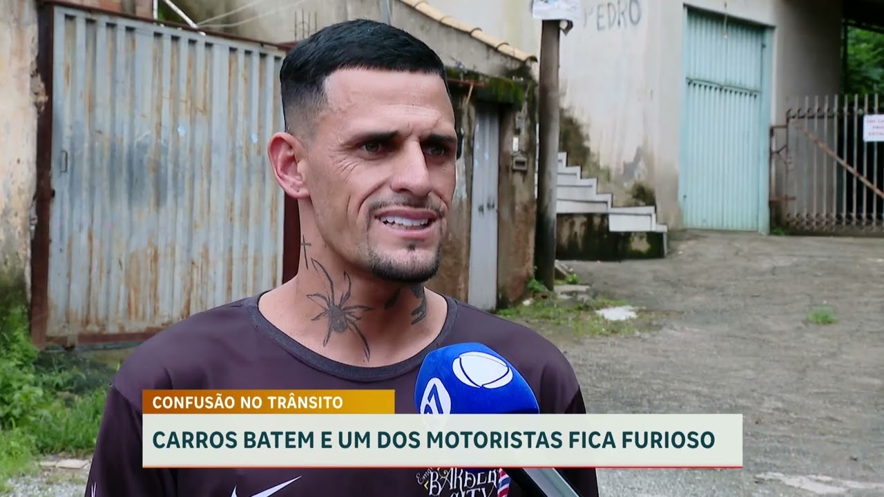 Batida termina com briga de trânsito em Contagem, na região metropolitana de BH
