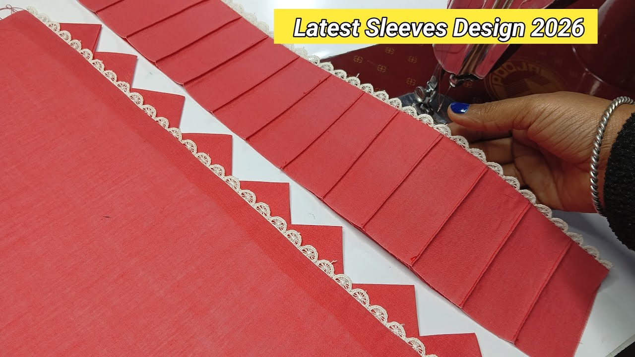 Fabric Trangles और Lace के साथ बनाएं बहुत ही खूबसूरत Sleeves Design ll Sleeves Design 2026