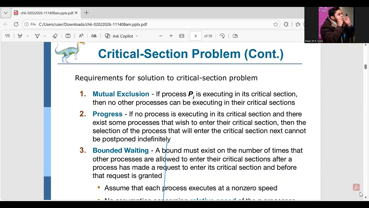 Raazi Spring2026 OperatingSystems Process Synchronization 4C L7 1