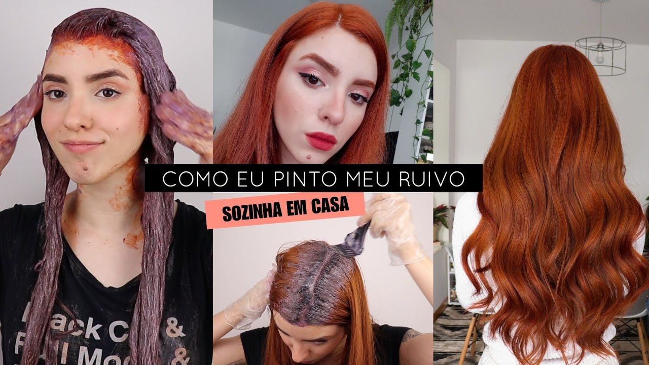 COMO PINTAR O CABELO DE RUIVO EM CASA SOZINHA
