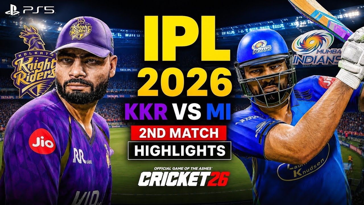 Обзор второго матча IPL 2026 между MI и KKR | Обзор матча Mumbai Indians против Kolkata Knight Ri...