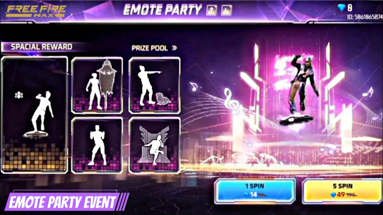 Emote Party Event | Flying Saucer Emote | Free Fire MAX
