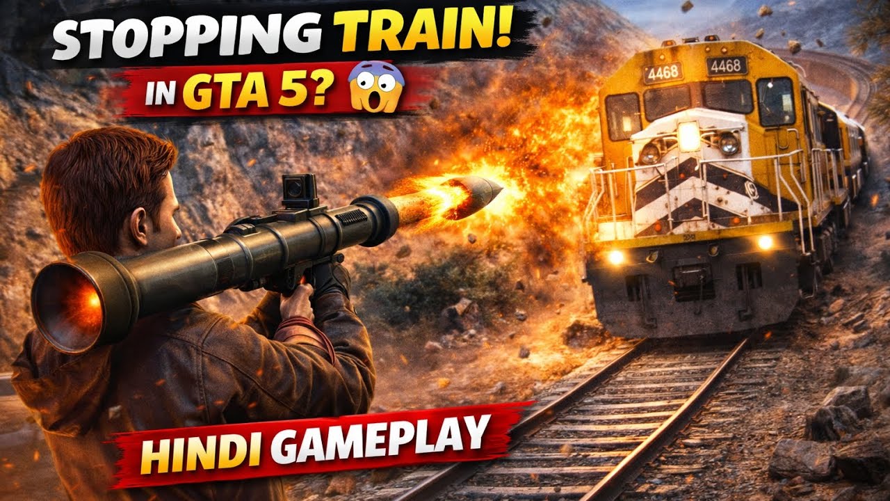 Can I Stop The Train in GTA 5? | Hindi Gameplay Challenge