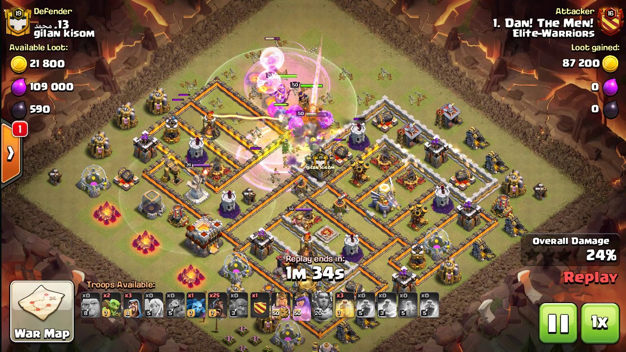 CoC TH11 vs TH11 hobo 3 star (march 2018 update)
