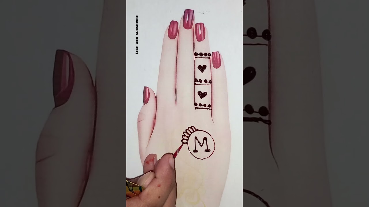M name tattoo mehndi design😍|M name mehndi design #easy M letter mehndi design &hearts;️#short#viral#