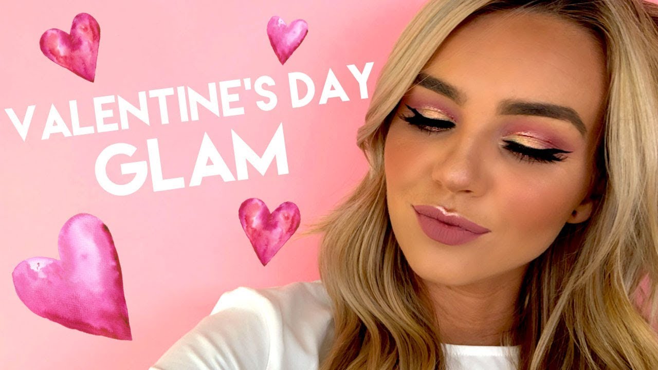 glitter rose gold Valentine's Day makeup tutorial ft. Lex | tarte tutorials