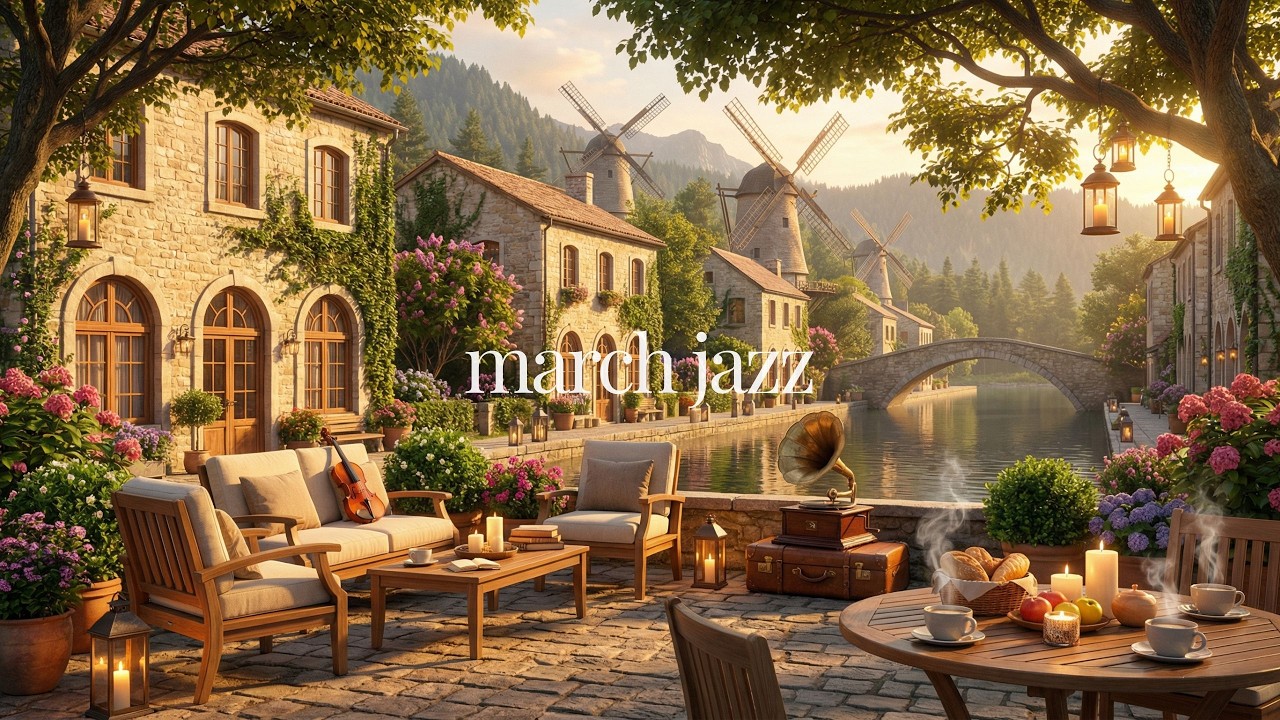 March Jazz 🌸 Relaxing Cozy Jazz Music for Work, Study & Chill | Smooth Background Coffee Ambience