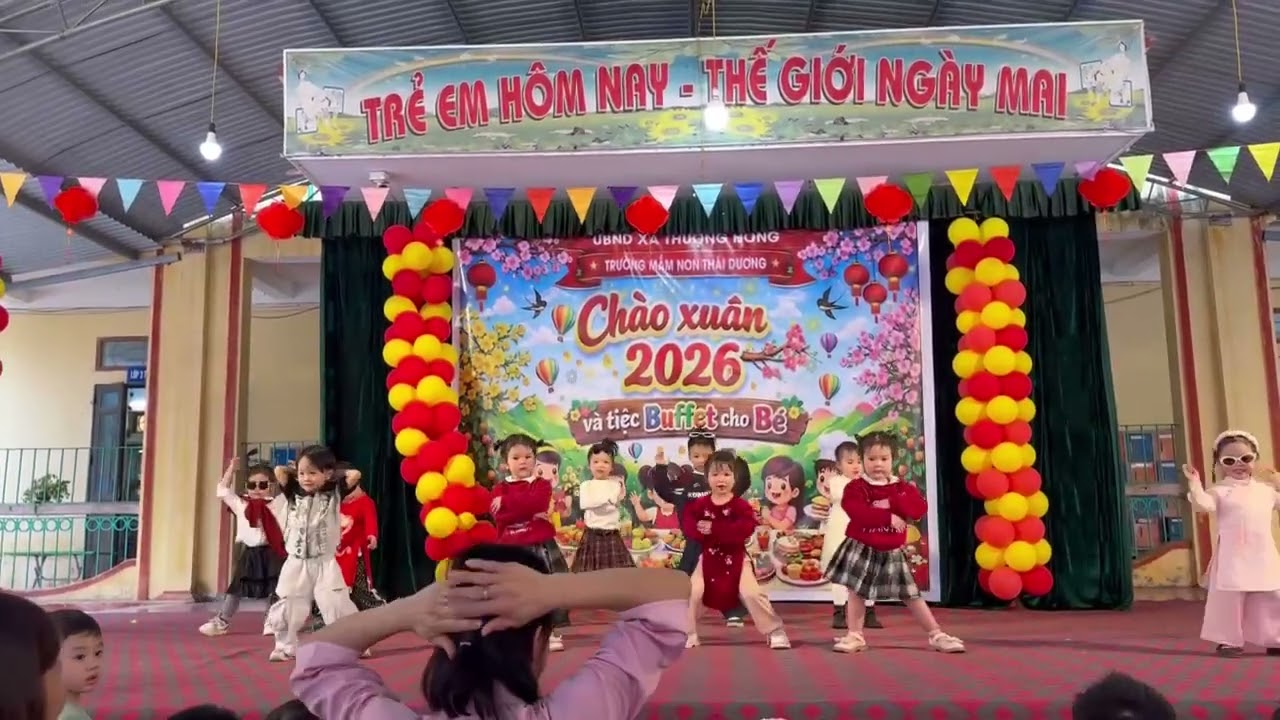 Lớp 3A Trường mần non Thái Dương  - Múa chào xuân 2026