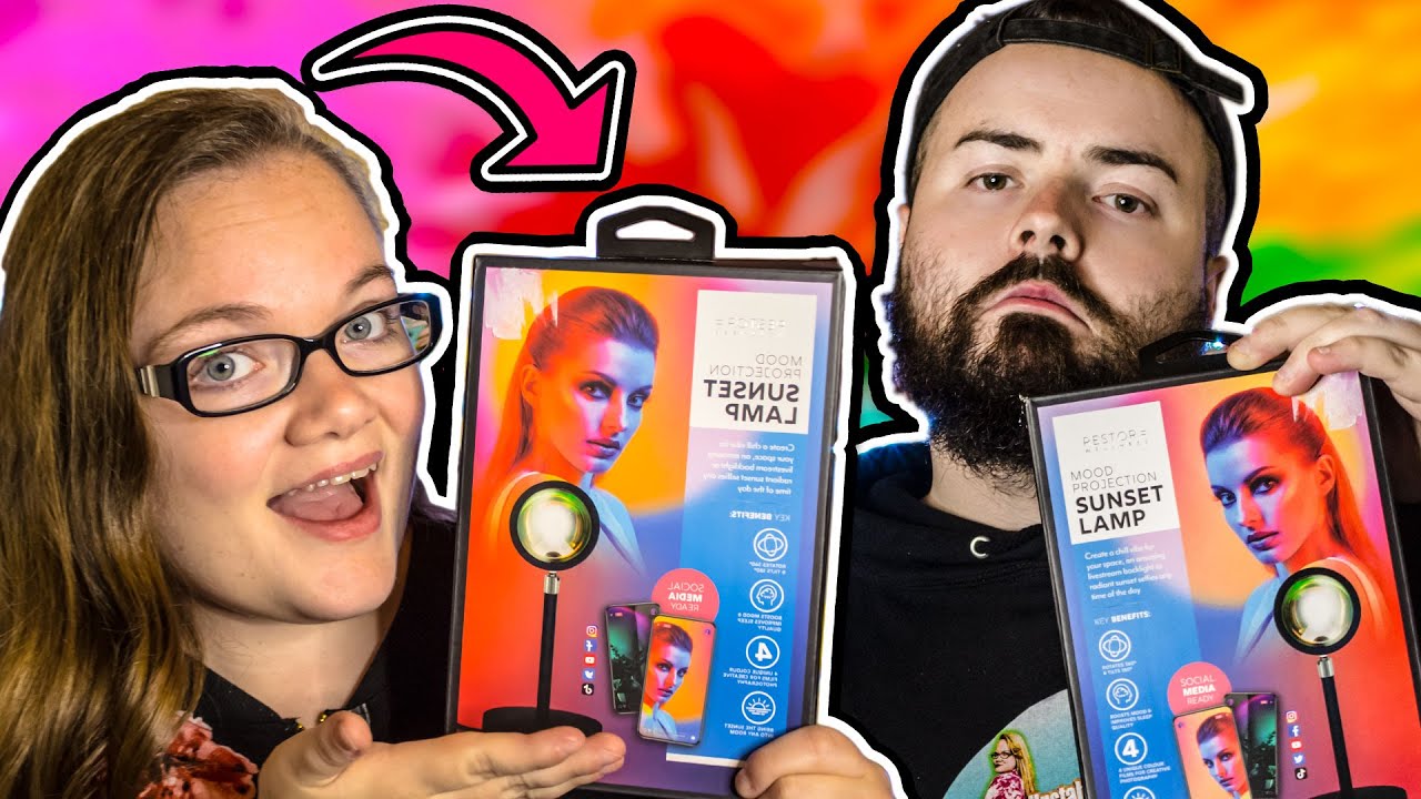 UNBOXING & REVIEW: Rainbow Sunset Projection Lamp - Modern LED Wall Light (Cool Mood Light)