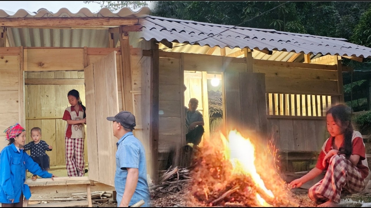 families build houses together at work