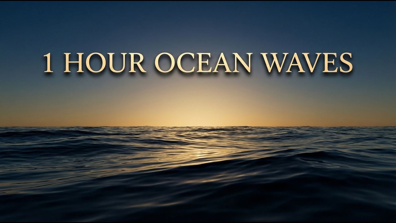 Calm Ocean Waves at Sunset 🌊 1 Hour Relaxing Sea Sounds for Sleep & Focus (No Music)