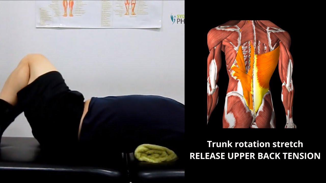 Trunk rotation stretch - RELEASE UPPER BACK TENSION